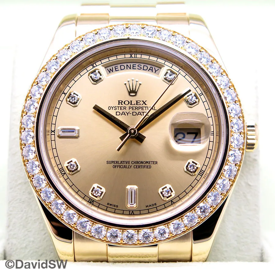 Rolex Day-Date II 218348 41mm Yellow gold Champagne 1