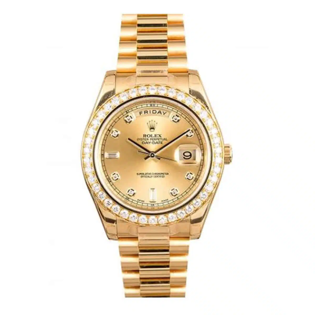 Rolex Day-Date II 218348 41mm Yellow gold Champagne