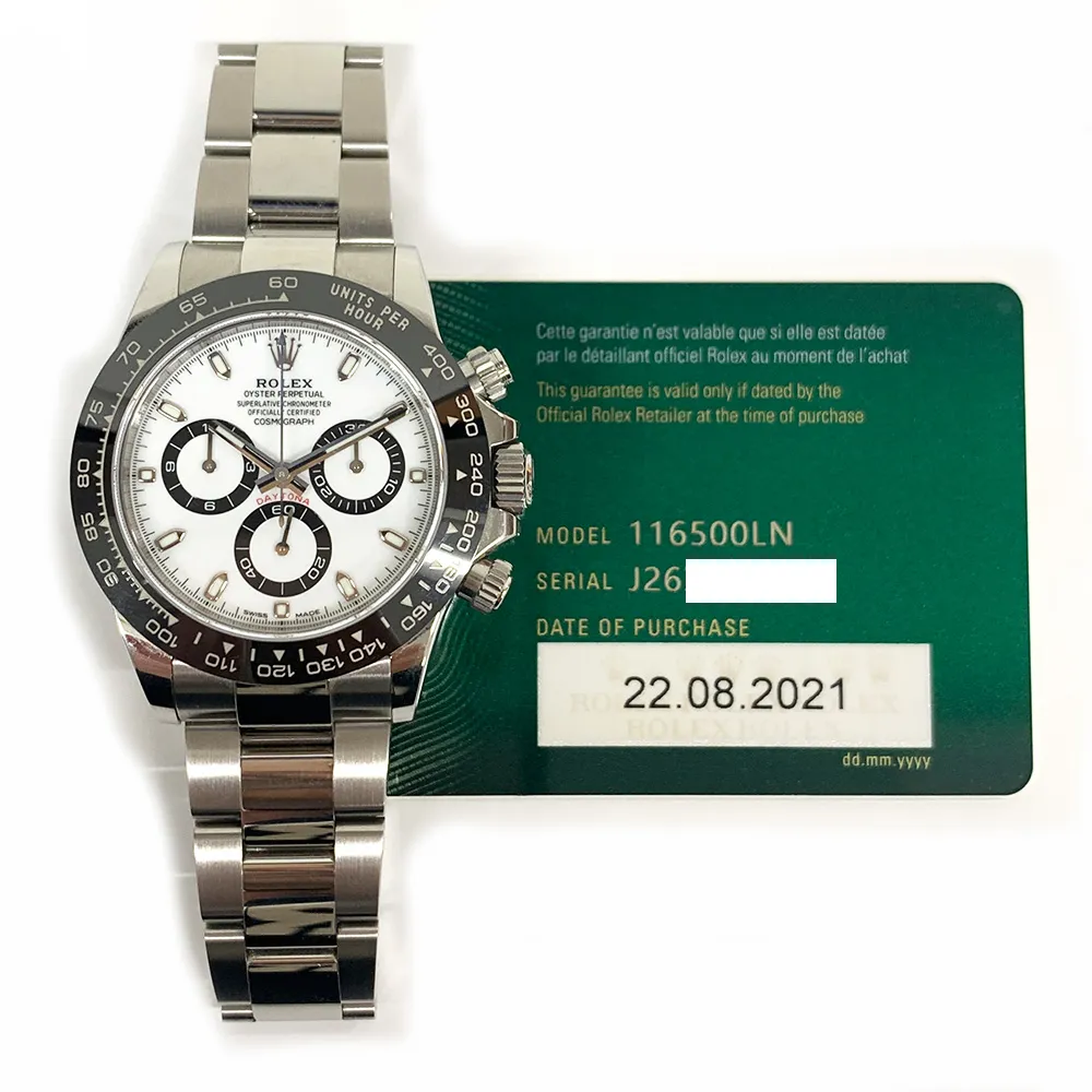 Rolex Daytona 116500LN 40mm Stainless steel White