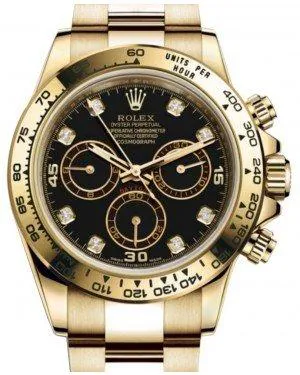 Rolex Daytona 116508 40mm Yellow gold Black