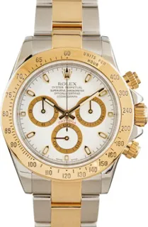 Rolex Daytona 116523 Stainless steel and 18k yellow gold White