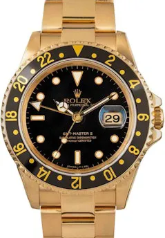 Rolex GMT-Master II 16718 40mm 18k yellow gold Black