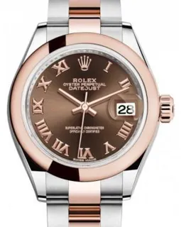 Rolex Lady-Datejust 279161 Rose gold and Stainless steel Brown