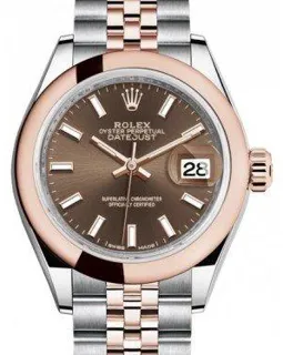 Rolex Lady-Datejust 279161 Rose gold and Stainless steel Brown