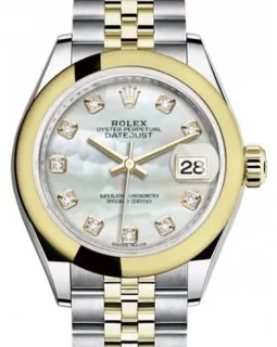 Rolex Lady-Datejust 279163 28mm Yellow gold and Stainless steel White