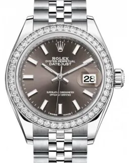 Rolex Lady-Datejust 279384RBR Steel$White Gold$Diamonds Gray