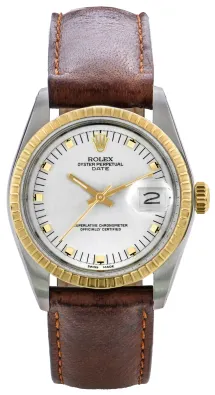 Rolex Oyster Perpetual M1505/3 37.5mm Yellow gold Silver