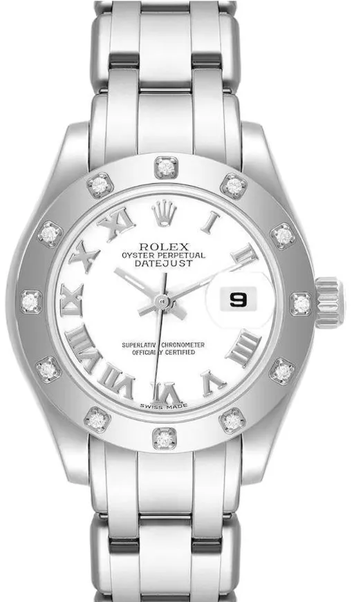 Rolex Lady-Datejust Pearlmaster 80319 29mm White gold White