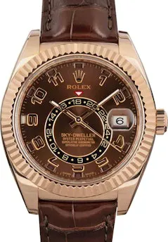 Rolex Sky-Dweller 326135 42mm 18k everose gold Chocolate