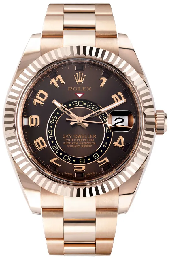 Rolex Sky-Dweller 326935 42mm Rose gold Brown