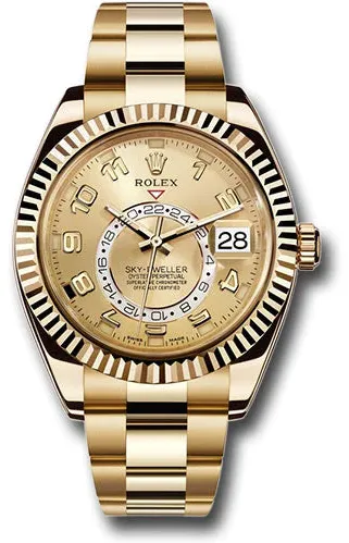 Rolex Sky-Dweller 326938CAO 42mm Yellow gold Champagne