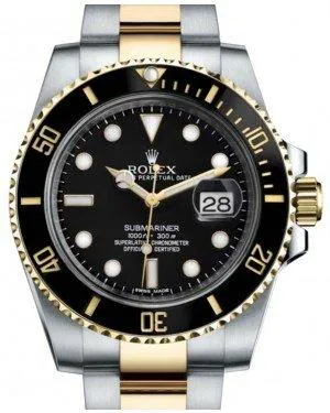 Rolex Submariner 116613LN 40mm Yellow gold and Stainless steel Black