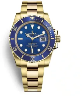 Rolex Submariner 116618LB Yellow gold Blue