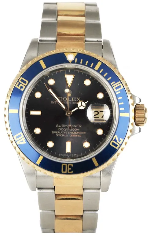 Rolex Submariner 16803 40mm Yellow gold Blue