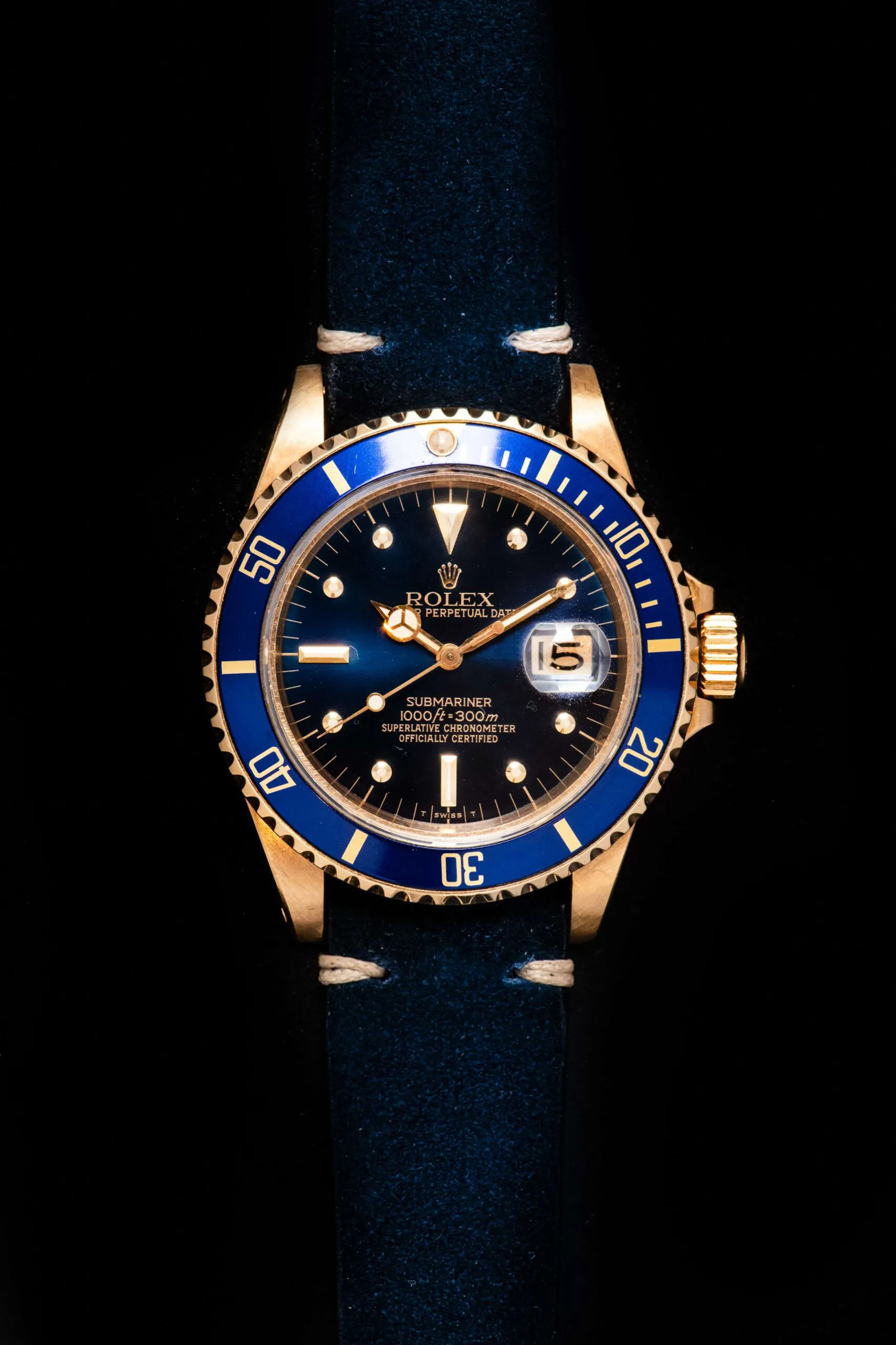 Rolex Submariner 16808 40mm Yellow gold Blue