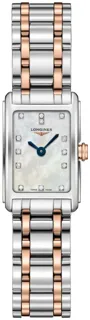 Longines DolceVita L52585877 Rose gold and Stainless steel White