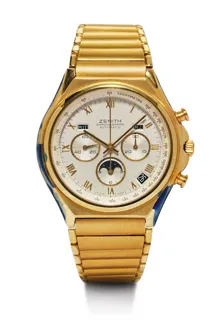 Zenith El Primero Chronograph 30.0160.410 Yellow gold Silver