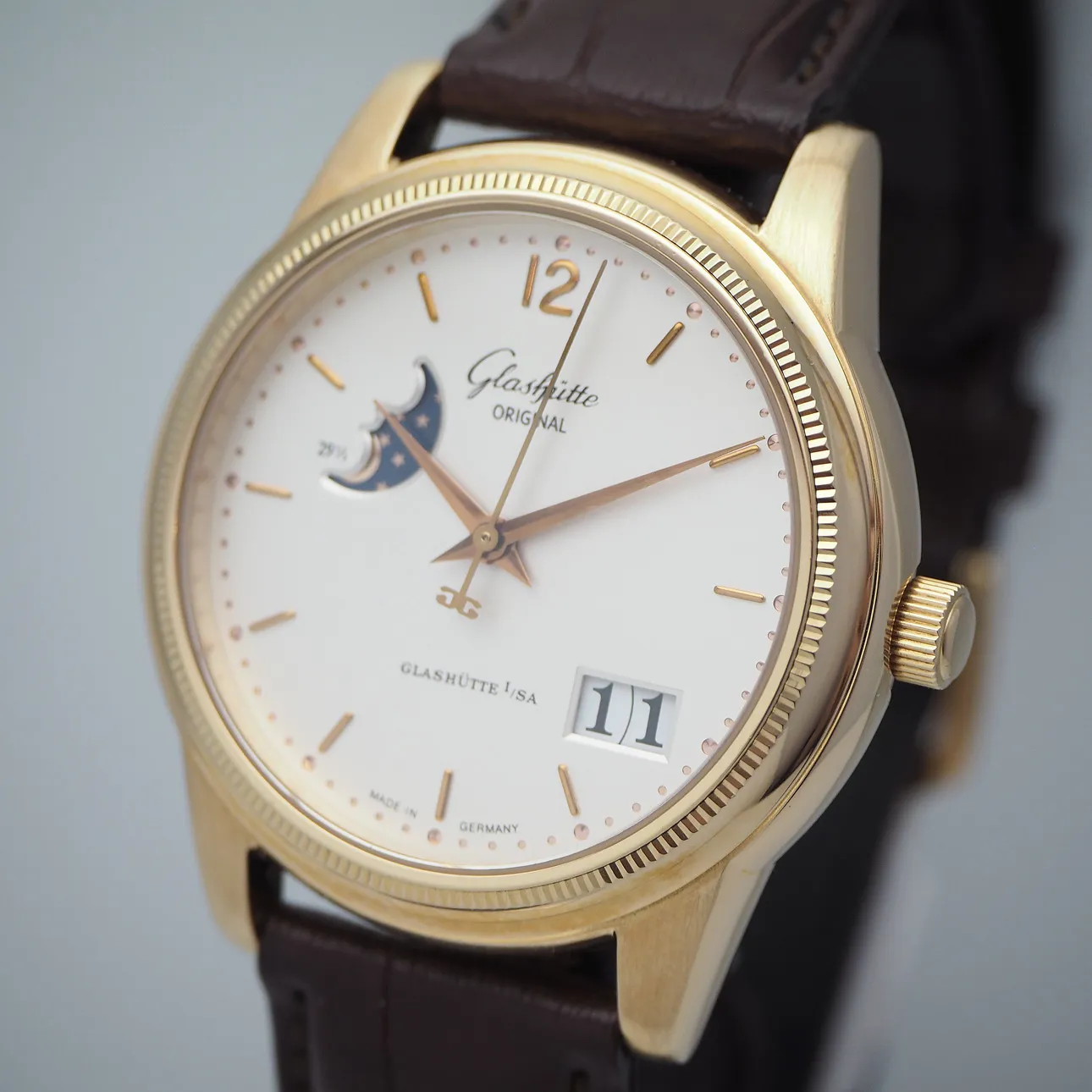 Glashütte Senator Panorama Date Moon Phase 3941010104 39mm Rose gold 7