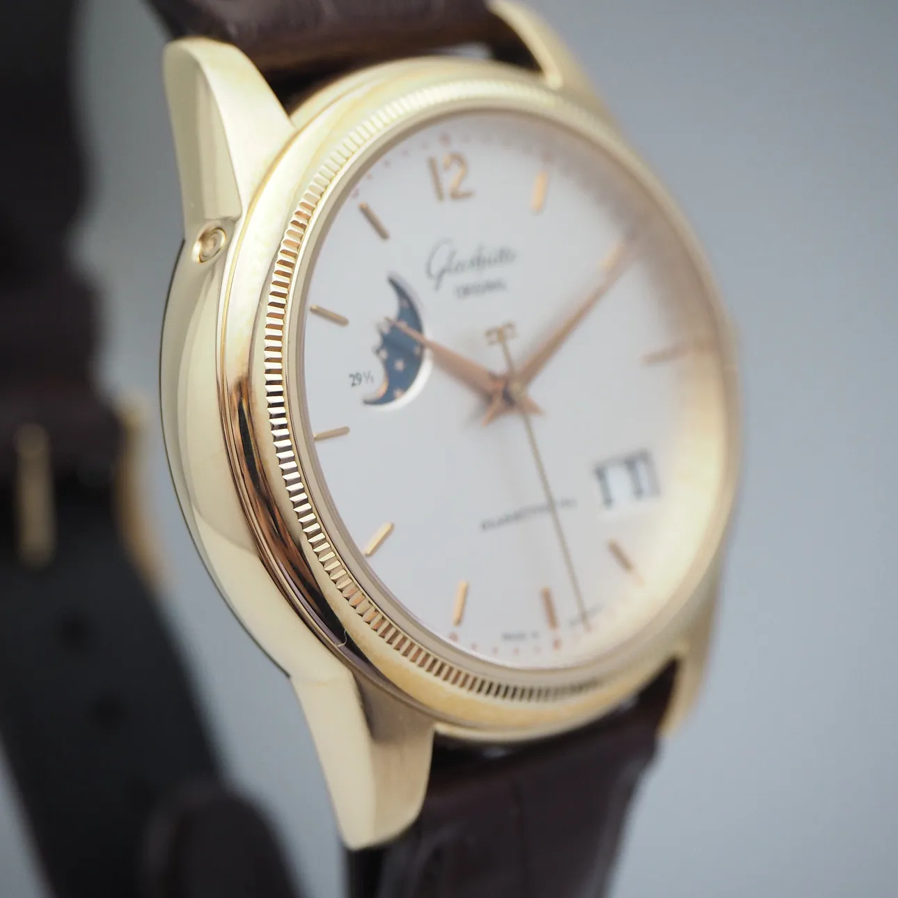 Glashütte Senator Panorama Date Moon Phase 3941010104 39mm Rose gold 11