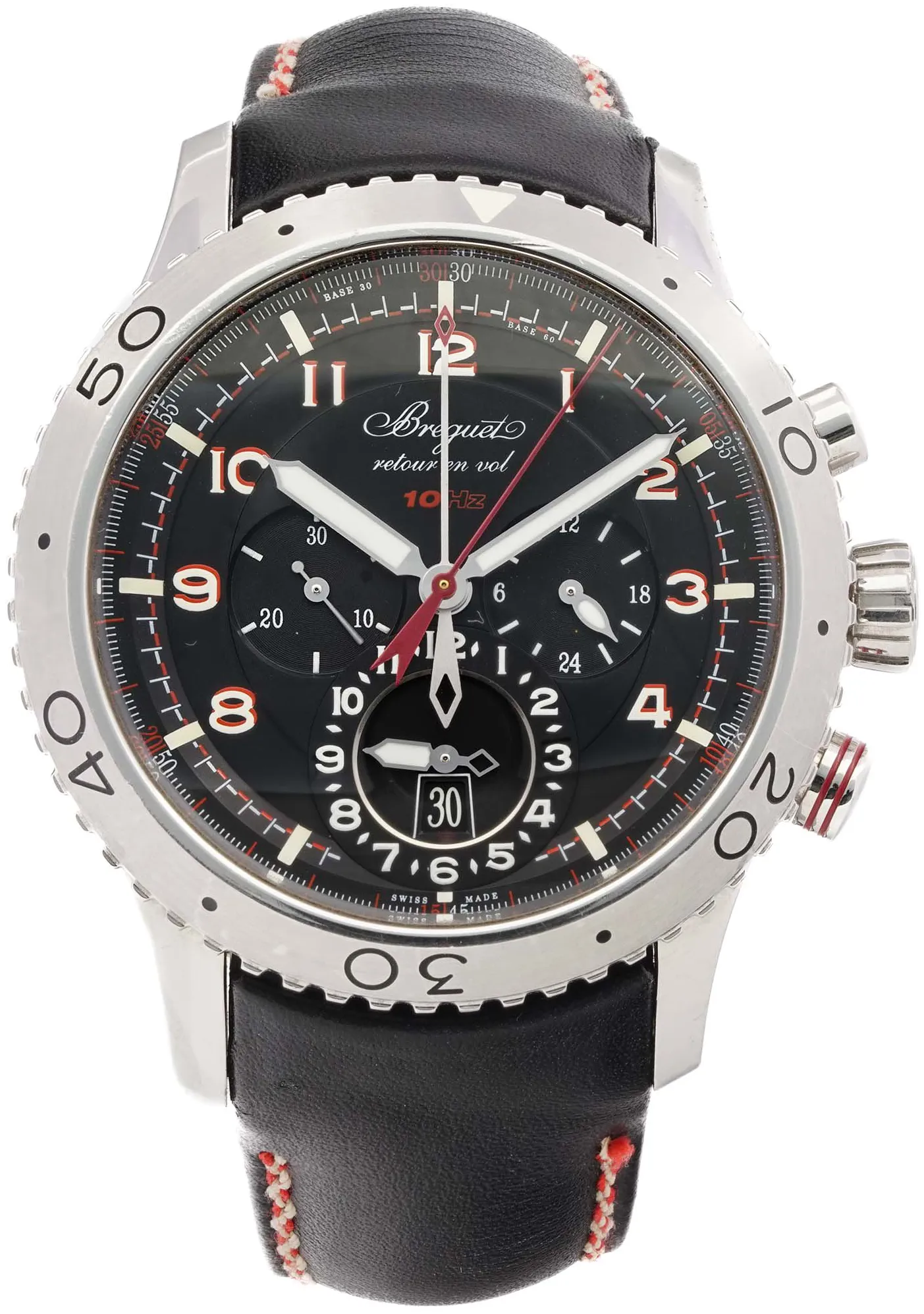 Breguet Type XXII 3880ST/H2/3XV 44mm Stainless steel Black Arabic