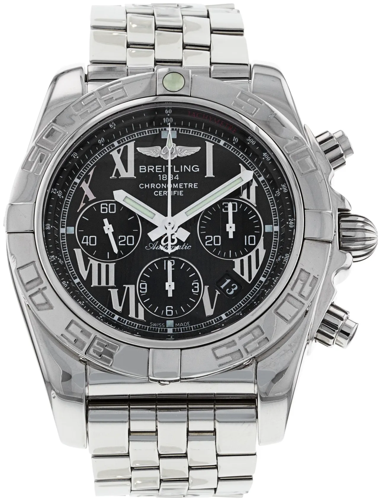 Breitling Chronomat AB0110 44mm Steel Black Roman Numeral