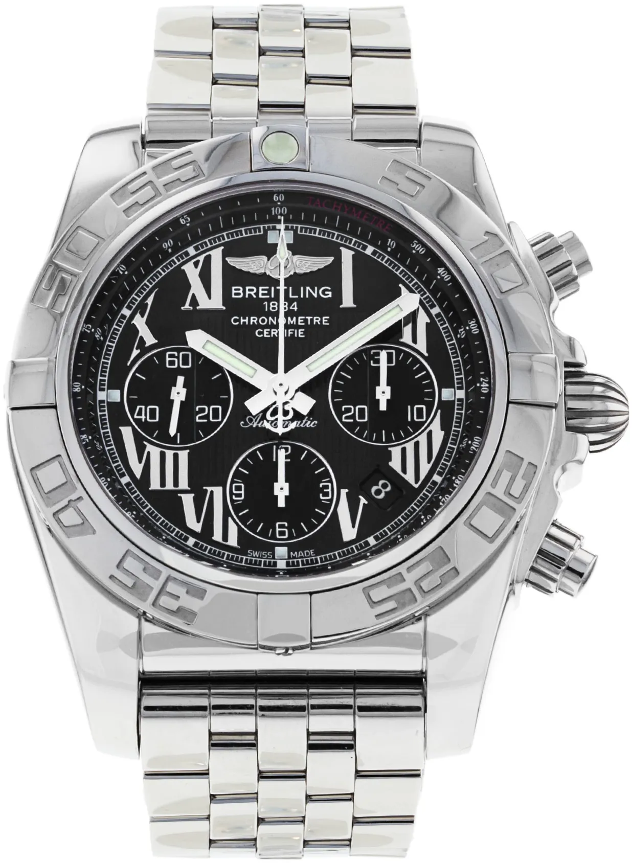 Breitling Chronomat AB0110 44mm Steel Black Roman Numeral