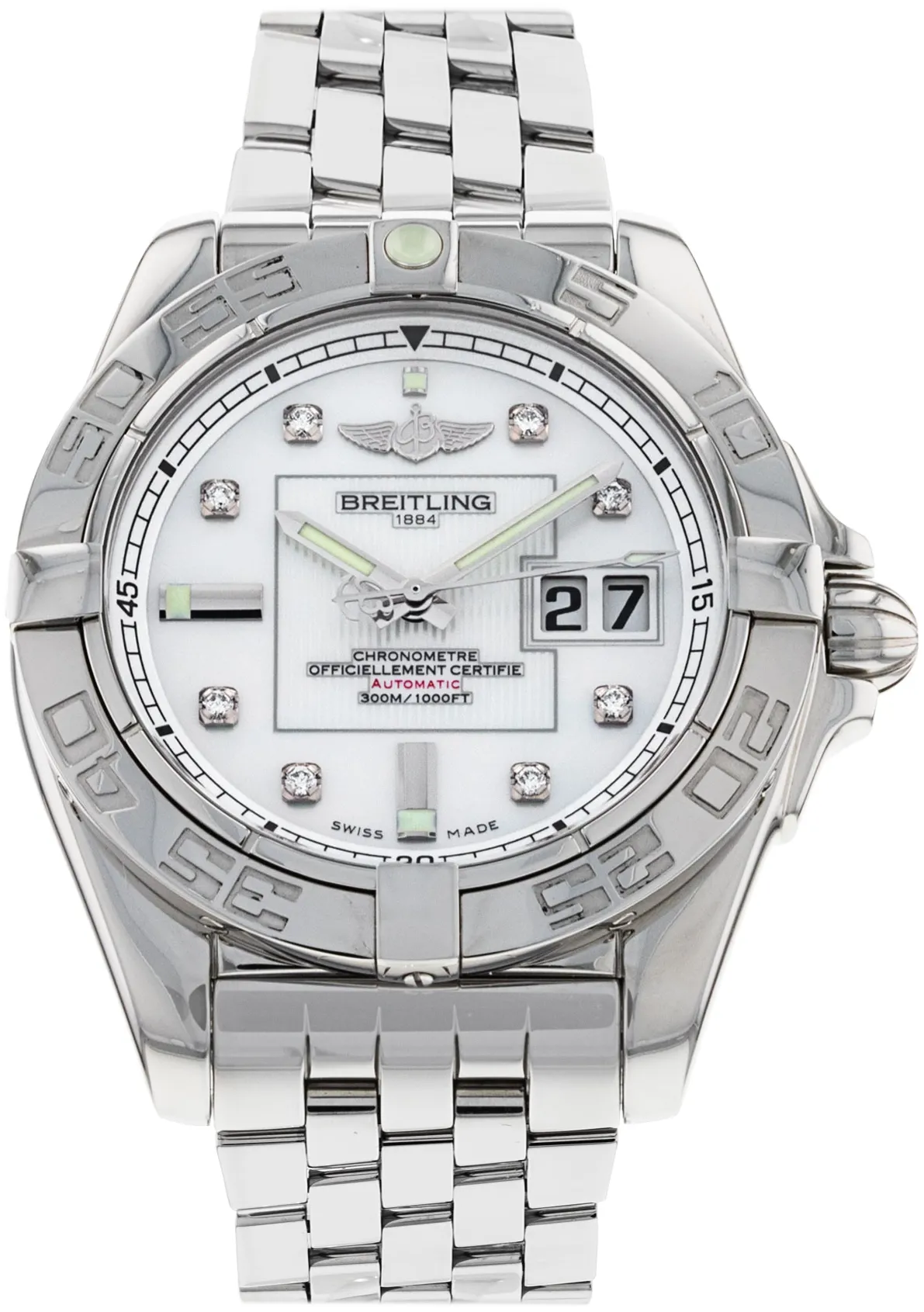 Breitling Galactic A49350 41mm Stainless steel Diamond