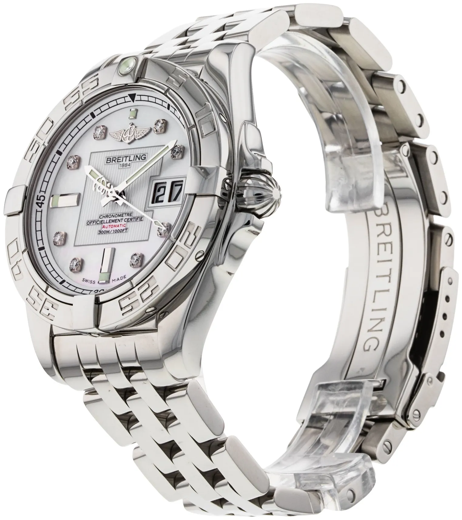 Breitling Galactic A49350 41mm Stainless steel Diamond 1