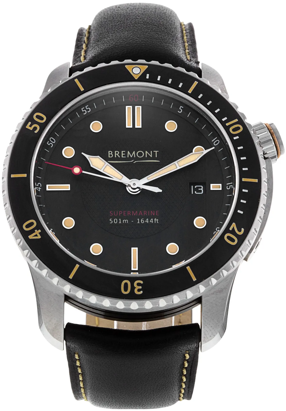 Bremont Supermarine S501/BK 43mm Stainless steel Black