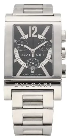 Bulgari Rettangolo RTC 49 S 29mm Stainless steel Black