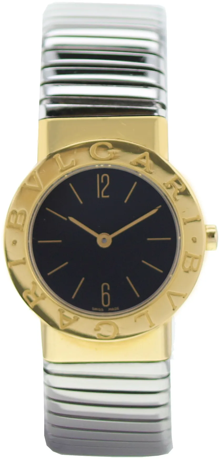 Bulgari Tubogas BB262TG 26mm Yellow gold and Stainless steel Black