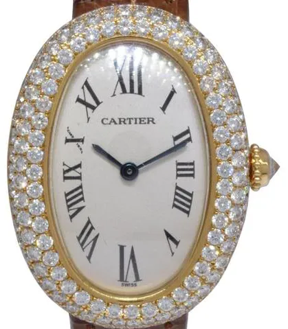 Cartier Baignoire 1954 22mm Yellow gold Champagne