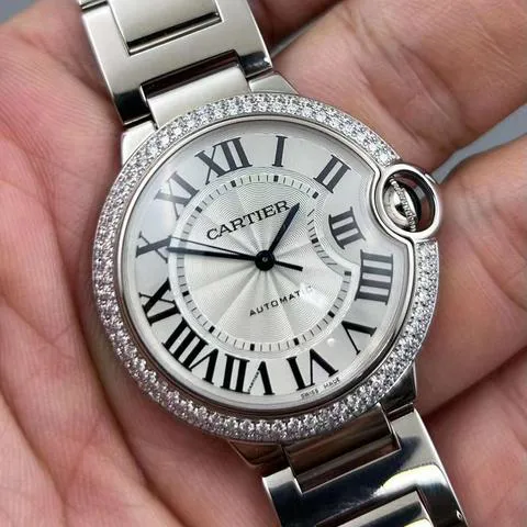 Cartier Ballon Bleu 36mm WE9006Z3 36mm White gold Silver