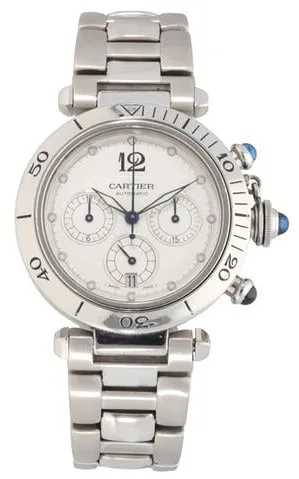 Cartier Pasha 2113 38mm Stainless steel White