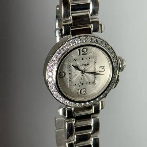 Cartier Pasha 2398 32mm White gold Silver