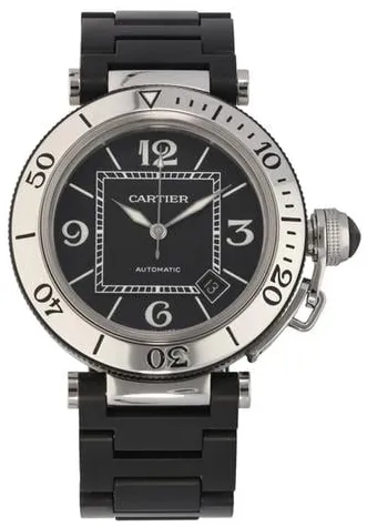 Cartier Pasha Seatimer W31077U2 40mm Stainless steel Black