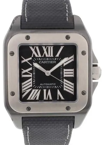 Cartier Santos 100 2656 38mm Stainless steel Black