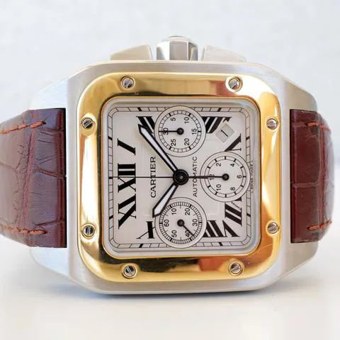 Cartier Santos W20091X7 42mm Yellow gold and Stainless steel White 2