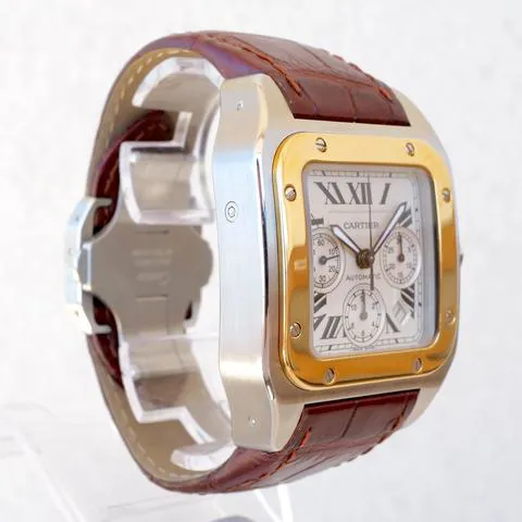 Cartier Santos W20091X7 42mm Yellow gold and Stainless steel White 4