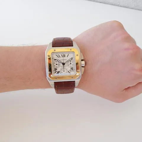 Cartier Santos W20091X7 42mm Yellow gold and Stainless steel White 7