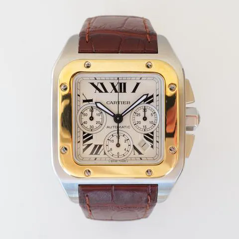 Cartier Santos W20091X7 42mm Yellow gold and Stainless steel White 9