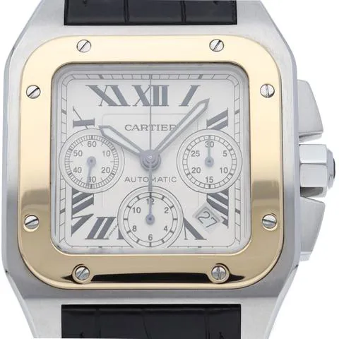 Cartier Santos W20091X7 41mm Yellow gold and Stainless steel Silver