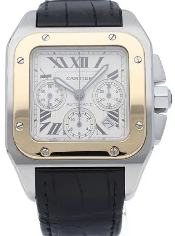 Cartier Santos W20091X7 41mm Yellow gold and Stainless steel Silver 1