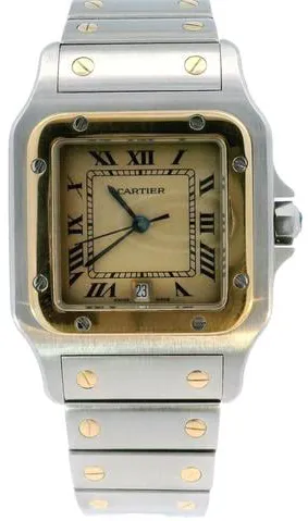 Cartier Santos Galbée 187901 29mm Yellow gold and Stainless steel Champagne