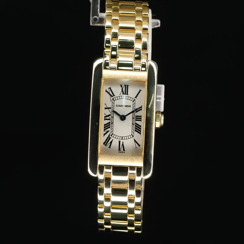 Cartier Tank Américaine 1710 19mm Yellow gold White