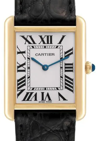 Cartier Tank Solo W1018855. 34mm Yellow gold Silver