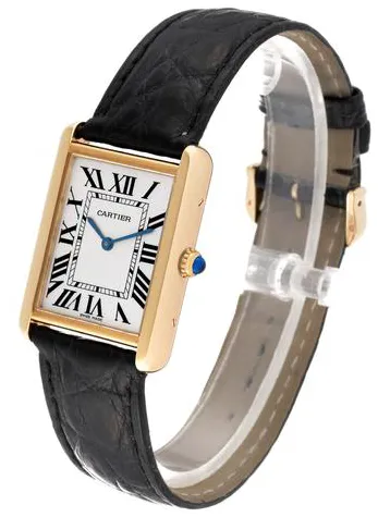 Cartier Tank Solo W1018855. 34mm Yellow gold Silver 3