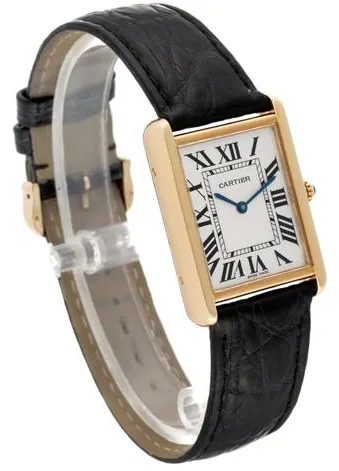 Cartier Tank Solo W1018855. 34mm Yellow gold Silver 5