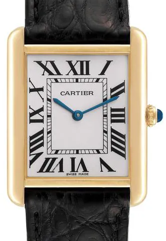 Cartier Tank Solo W1018855. 34mm Yellow gold Silver 6