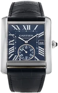 Cartier Tank WSTA0010 Stainless steel Blue